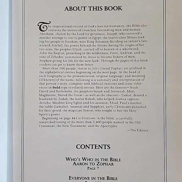 Readers Digest Hardcover Book Who's Who In The Bible - Picture 4 of 9